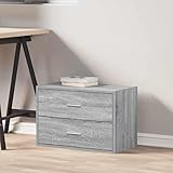 Eleganz Schrank mit 2 Schubladen Grau Sonoma 60x31x40 cm - Wohnzimmermöbel aus Holzwerkstoff,...