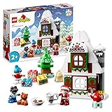 LEGO 10976 DUPLO Lebkuchenhaus mit Weihnachtsmann Figur, Weihnachtshaus-Spielzeug, Geschenk für...