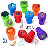 OSDUE 10 Stück Stempel, Briefmarken, Stempelset Tiere, Selbstfärbend, Niedliche Stempel für...