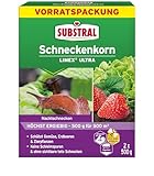 Substral Schneckenkorn LIMEX Ultra, 2 x 500g Vorteilspackung für 2 x 500qm, hochwirksamer Schutz...