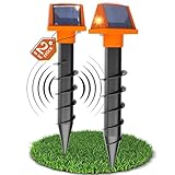 2er Pack Maulwurf Vertreiber Wühlmausschreck Dual Solar-Maulwurfabwehr für den Garten...
