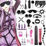 Qoosea SM Sex Bondage Set 26 Stück, BDSM Fesseln Sex Set Sex Spielzeug Anal Plug Butt Plug Set für...