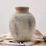 PORCER Rustikale Keramik-Blumenvase, 15,2 cm, niedlicher Bohemian-Stil, Heimdekoration, Terrakotta,...