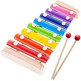 Retoo Kinder Xylophon, Glockenspiel Holzspielzeug, Musikinstrument für Kinder, Pädagogische...