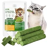 30g Katzengras Snack, Katzengras Sticks Natürlich Getrocknet Snacks für Katzen für...