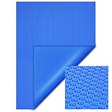 Wiltec Pool Solarfolie 4 x 6 m, blau, Poolheizung aus 400 µ starkem PE Film, Poolabdeckung...