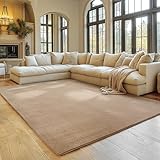 SIMPEX Kurzflor Teppich Wohnzimmer 240x340cm Rechteckig, rutschfest & Waschbar, Weich und Modern,...