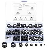 Sechskantmuttern Set, 215 Stk Selbstsichernde Muttern Sortiment Set, Sicherungsmuttern,...