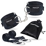 Liebesfreunde® Soft Handschellen inkl. Bett Fessel Set I Bondage Fesseln Sexpielzeug für Paare...