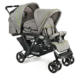 CHIC 4 BABY - Geschwisterwagen DUO mit Tragetasche und Regenschutz, Geschwisterkinderwagen für zwei...