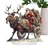 Générique Santa Claus Figur – 2D Acryl Santae Claurs mit Rentier, Seanta Celaus in Slide,...