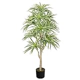 120cm Kunstpflanze Groß Dracaena Baum, Chlorophytum Gefälschte Spinnenpflanze, Deko kunstpflanze...