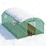 PEILU 12㎡ Frostschutz Gartengewächshäuser aus Stahl Rahmen 3x4x2m HDPE Foliengewächshaus mit 4...