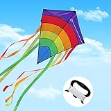 Drachen Kinder - Einleiner-Flugdrachen für Kinder ab 3 Jahren - Kinderdrachen inkl. 100m...