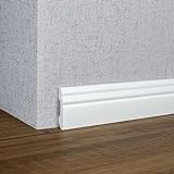 PROVISTON Sockelleiste Berliner Profil 16 x 60 x 2000 mm Elegante Hamburger Leiste Hochwertige...