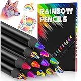 FeinKulturia Regenbogenstifte 12 Mehrfarbiger Buntstift Jumbo, Einschulung Mädchen, Stifte Kinder...