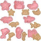 YeahBoom 8 Stück Ozean Tier Ausstechformen Set,Keks Ausstecher Stempel,3D Cartoon...
