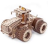 EWA Eco-Wood-Art 3D Puzzle Erwachsenen Traktor Modell mechanisches DIY Traktor Holzpuzzle mit...