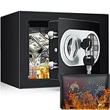 Mejasg Safe Tresor MöBeltresor Klein mit Feuerfest Wasserdicht Geldtasche, Kleiner Tresor für...
