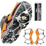 Unigear Steigeisen für Wanderschuhe, Grödel und Spikes für EIS, Schnee,24...