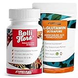Set: Glutamin Ultrapure + BelliFlora® Kulturen-Komplex - 500g Glutamin-Pulver hochdosiert mit 10g...