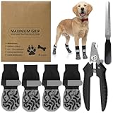 2 Paar Hundeschuhe Pfotenschutz Outdoor Anti-Rutsch-Hundesocken Weiche Socken Doppelseitige Anti...