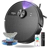 MONSGA Saugroboter mit Wischfunktion,5000Pa Saugkraft,180Min Laufzeit,Anti-Tangle-System,LiDAR...