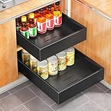 SAYZH Teleskopschublade, Ausziehbare Schubladen-Aufbewahrungsregale für Küchenschränke,...