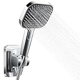 Duschkopf Wassersparend 135mm, Hochdruck Regenduschkopf mit 3 Strahlarten, Premium Duschbrause mit...