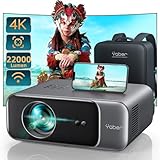 Beamer, [Autofokus/Trapezkorrektur] WiFi6 Bluetooth 1080P Full HD Beamer Heimkino Unterstüt 4K...