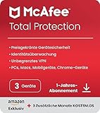 McAfee Total Protection 2024 Amazon Exclusive, 3 Geräte | Antivirus, VPN, Passwort-Manager, Mobil-...