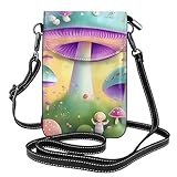MYGANN Fantasy Mushroom Damen-Umhängetasche aus Leder mit abnehmbarem Schultergurt, geeignet für...