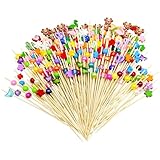 Morocket 200 Stück Cocktailspieße 12cm Cocktail Picks Holz Zahnstocher Cocktail Sticks in...