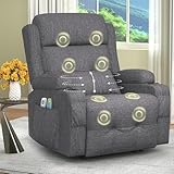 SQUEBILIFE Relaxsessel Fernsehsessel Elektrisch Verstellbar Massagesessel mit Wärmefunktion...