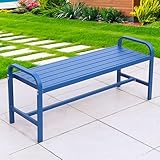 Gartenbank aus wetterfestem Aluminium, 2-Sitzer, Gartenbank, für Garten, Veranda, Rasen,...