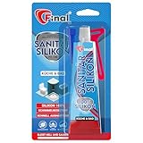 FINAL Sanitär Silikon 1x50ml - Wasserfester Dichtstoff in Profiqualität, für Bad, Dusche &...