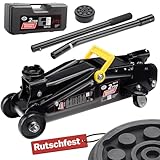 Deuba® hydraulischer Wagenheber 2 Tonnen Hubhöhe 135-330mm inkl. Koffer inkl. Gummiauflage KFZ...