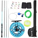 Sougayilang Standard Fly Fishing Combo Starter Kit, 5/6 Gewicht 9' Fliegenrute mit SuperPolymer...