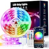 VKH LED Strip 10m, LED Streifen Bluetooth RGB LED Band 10m Selbstklebend mit Fernbedienung und APP,...