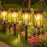 Hqynss Solarlampen für Außen Garten, 4 Pack Moderne Solarleuchten mit Längere Arbeitzeit, IP65...