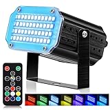 Strobe Disco Licht, Sound aktiviert und Flash Speed Control Party Licht mit 48 LED, Stroboskop Disco...