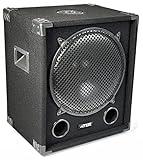 MAX MAX15SUB PA Subwoofer 15 Zoll, 1200 Watt - Woofer Tieftöner für Party DJ Disco, 2...