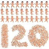 Shimmerz 120 Stücke Plastikbabys Für Spiele, 3 cm Mini Babys Großpackung Für Baby Shower Spiele,...