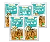 Vitaquell Protein Pasta Spaghetti Bio, 5 x 200 g Low Carb Protein Sportler-Nudeln I eiweißreich +...