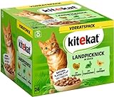 KITEKAT Portionsbeutel Multipack Vorratspack Landpicknick in Sauce 1x 24x85g Katzenfutter,...
