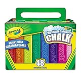 Crayola Farbenfrohe Straßenkreide Box mit 48 Stück Kreide für Strassen und Pflastersteine,...