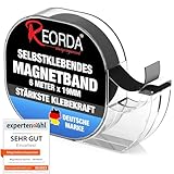 Magnetband selbstklebend im Spender - Magnetstreifen - Magnetklebeband hervorragend für Postkarten,...