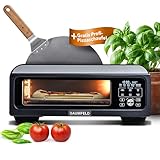 BAUMFELD PizzaAirfryer400 black - 12 in 1 Multifunktionsofen, Pizzaofen, 400 °C, tragbar, Grillen,...