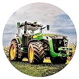 J&M DECO Essbare Tortenaufleger - Tortenaufleger Geburtstag - Tortendeko Traktor Motiv -...
