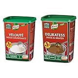 Knorr Velouté Weisse Grundsauce, 1er Pack (1 x 1 kg) & Delikatess Sauce zu Braten (pur als...